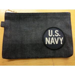 ウエス UES　ペンケース デニム　U.S. NAVY　891305-R　　ワッペン付デニムペンケー...