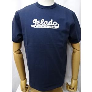 ジェラード JELADO STANDARD COLLECTION JELADO Sports Wear Tee AB94233 Navy スーパー度詰め天竺 ヘビーウェイト プリントT Tシャツ｜the-whites-wolf