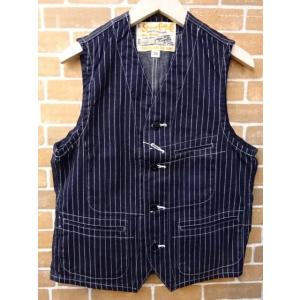 シュガーケーン　ウォバッシュストライプ　ワークベスト　SC12654-421A　ワンウォッシュ　検索...