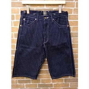 Sugar Cane ストライプ ショートパンツ ネイビー SUGAR CANE シュガーケイン ウォバッシュストライプ ショート