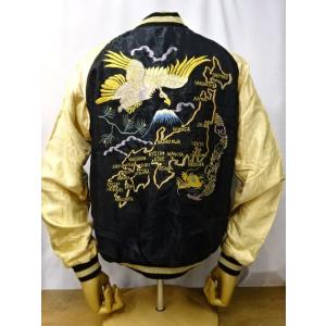 テーラー東洋 Early 1950s Style Acetate Souvenir Jacket "JAPAN MAP" × "EAGLE & DRAGON" TT15390-119 スカジャン 両A面 アセテート スーベニア｜the-whites-wolf