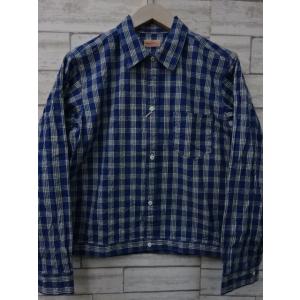 ユニオン サプライ UNION SUPPLY PALAKA CHECK SHIRT  BLOUSE US13487-421 ネイビー パラカ チェック ハワイアン ワークウエア