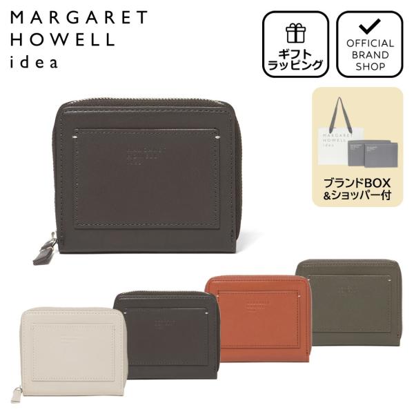 【正規販売店】MARGARET HOWELL idea セザー ラウンドファスナー折り財布 ［マーガ...