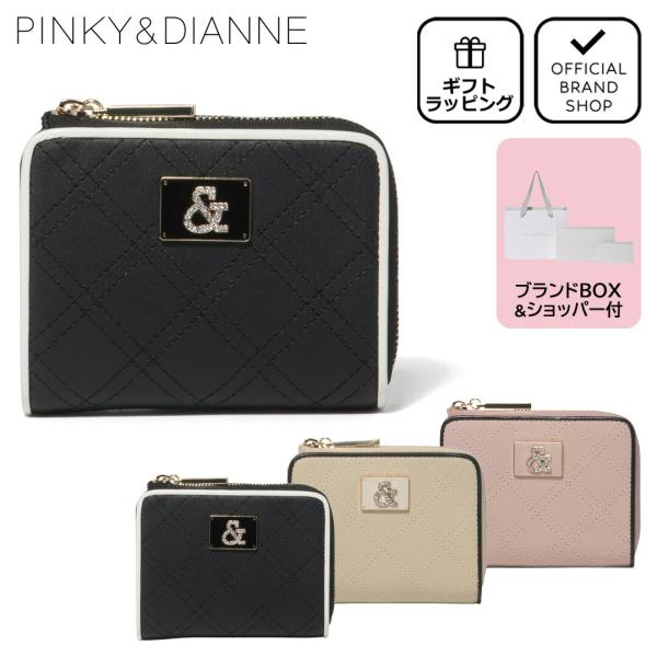 【正規販売店】PINKY&amp;DIANNE クラシックキルト L字ファスナー折り財布 ［ピンキー＆ダイア...