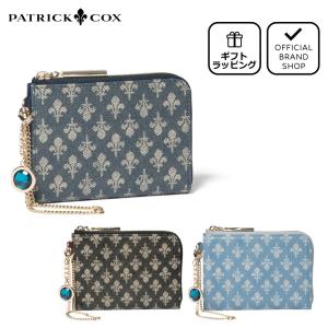【60%OFF】【正規販売店】PATRICK COX デニムプリント マルチケース ［パトリック・コックス］ レディース ミニ財布 小銭入れ レザー 本革 日本製