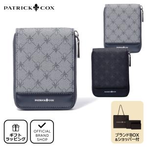 【正規販売店】PATRICK COX プレイドキングス 小銭入付ラウンドファスナー二つ折り財布 ［パトリック・コックス］ メンズ 折財布 ギフト｜thebagmania