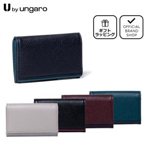 【正規販売店】U by ungaro ソフィア 名刺入れ ［ユーバイ ウンガロ］ レディース カードケース カードホルダー レザー 本革 バイカラー