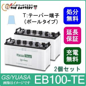 2個セット 保証付 EB100 TE ポールタイプ テーパー端子 サイクルバッテリー 蓄電池 自家発電 GS YUASA ユアサ 小形電動車用鉛蓄電池｜thebattery