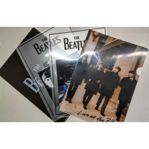 ビートルズ クリアファイル & スライド写真 ビートルズ クリアファイル 「ロゴ」 黒地 BEATLES 公式 グッズ