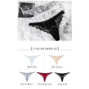 Tバック ショーツ サテン セクシー レース ...の詳細画像2