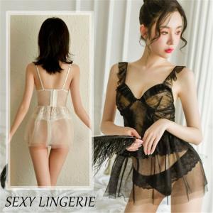 ランジェリー 花レース ベビードール 誘惑 下着...の商品画像