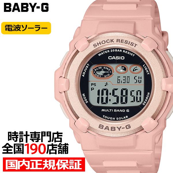 BABY-G 電波ソーラー デジタル 薄型 ラウンドフェイス BGR-3003NC-4JF レディー...
