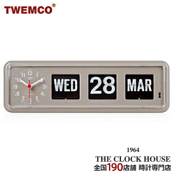 TWEMCO トゥエンコ パタパタ時計 フリップクロック パーペチュアルカレンダー 置き時計 グレー...