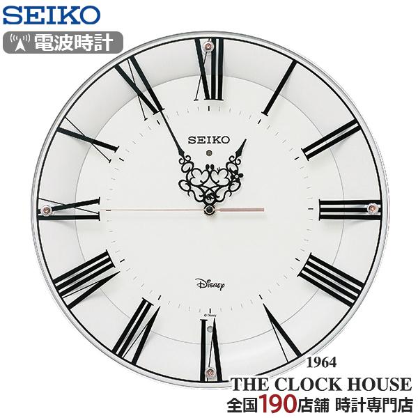 セイコー クロック 大人ディズニー ミッキー&amp;ミニー 電波 掛け時計 FS506W クオーツ 電池式...