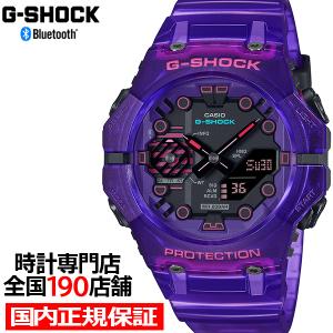 G-SHOCK サイバーシリーズ GA-B001CBRS-6AJF メンズ 腕時計 電池式 Bluetooth アナデジ パープル スケルトン 反転液晶 国内正規品 カシオ｜theclockhouse