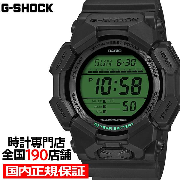 4月10日発売 G-SHOCK ブラック&amp;エレクトログリーン 10年バッテリー ビッグケース GD-...