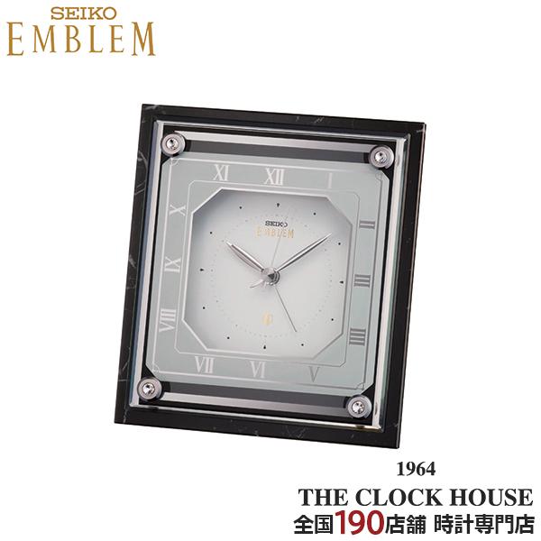 セイコー エムブレム 置き時計 HR592K クオーツ 電池式 クロック アラビアインデックス 大理...