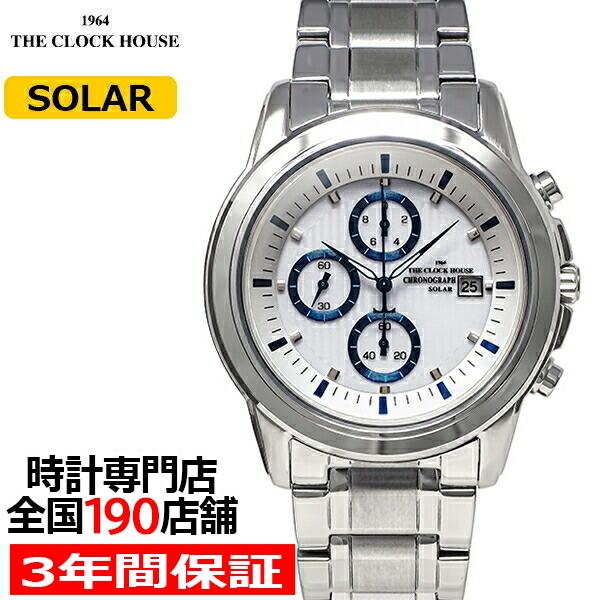 ザ・クロックハウス ソーラー クロノグラフ 縦目 MBC1007-WH1A メンズ 腕時計 ビジネス...