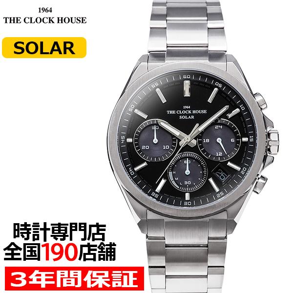 ザ・クロックハウス エッジ ソーラー クロノグラフ MBC1008-BK1A メンズ 腕時計 ビジネ...