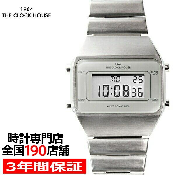 ザ・クロックハウス タウンカジュアル メタル デジタル ユニセックス 腕時計 オクタゴン グレー シ...