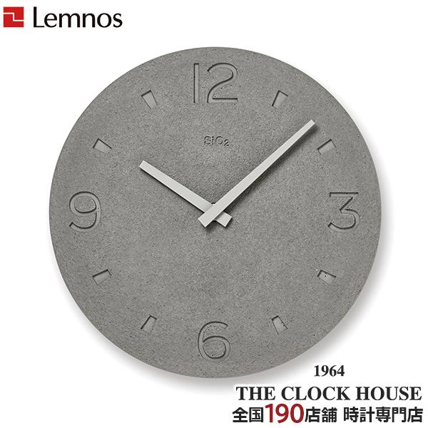 タカタレムノス 掛け時計 カーサ 珪藻土の時計 掻き落とし クオーツ 電池式 グレー 奈良 雄一 N...