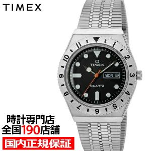 TIMEX タイメックス Q TIMEX キュータイメックス 日本限定モデル TW2V00100 メンズ 腕時計 電池式 クオーツ デイデイト ブラック｜theclockhouse