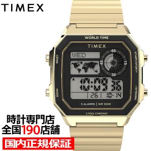 タイメックス メインストリート デジタル TW5M69000 メンズ 腕時計 クオーツ 電池式 ワールドタイム クロノグラフ メタルバンド ゴールド