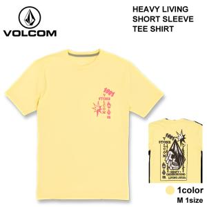 2023年新作 Volcom/ボルコム Tシャツ HEAVY LIVING SHORT SLEEVE TEE SHIRT - YELLOW FLASH