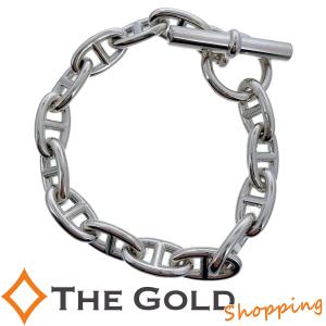 エルメス シェーヌダンクル GM 14コマ ブレスレット シルバー 925 銀 ジュエリー アクセサリー HERMES 腕輪 鎖 中古｜thegoldshopping