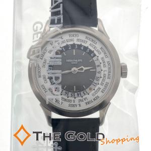 パテック フィリップ ワールドタイム 5230G-001 メーカーOH済 ホワイトゴールド 金無垢 K18 PATEK PHILIPPE 腕時計 メンズ ウォッチ 男性用◆中古｜thegoldshopping