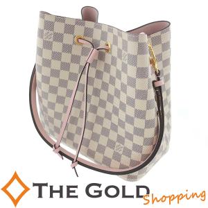 ルイヴィトン ネオノエ N40152 ダミエ アズール 白 オードローズ ピンク 2WAY LOUIS VUITTON ショルダーバッグ 中古｜thegoldshopping