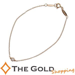 ティファニー バイザヤード ブレスレット 1Pダイヤ ピンクゴールド Au750 ジュエリー アクセサリー Tiffany＆Co. 中古｜thegoldshopping