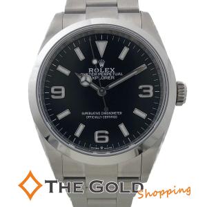 ロレックス エクスプローラーI 124270 ランダム 新ギャラ 黒文字盤 ブラック 自動巻き ROLEX 腕時計 メンズ ウォッチ男性用 中古｜thegoldshopping