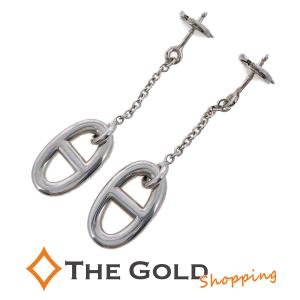 HERMES シェーヌダンクル ファランドールピアス シルバー SV925 スイング ジュエリー アクセサリー エルメス ピアス・イヤリング◆中古｜thegoldshopping