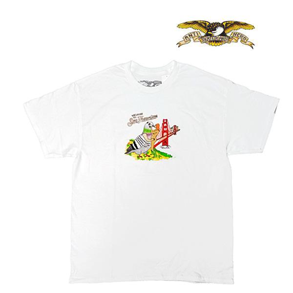 SALE  ANTIHERO SKATEBOARDS Tシャツ アンタイヒーロー 白 半袖　PORO...