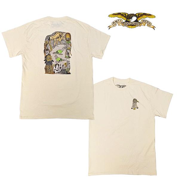 ANTIHERO SKATEBOARDS Tシャツ アンタイヒーロー ベージュ 半袖　JOHN HE...