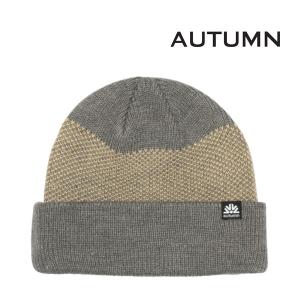 AUTUMN ビーニー AUTUMN HEADWEAR PATCHWORK BEANIE （KHAKI