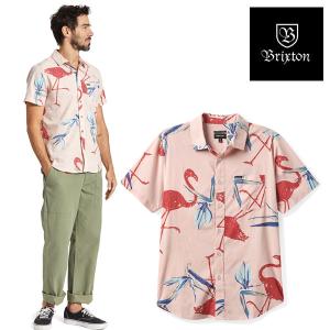 BRIXTON（ブリクストン） オープンカラーレーヨンシャツ 無地 オフ