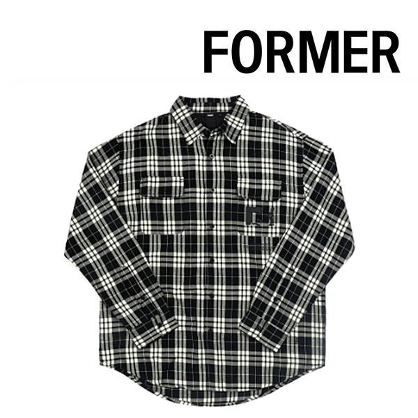 SALE フランネル シャツ メンズ フォーマー FORMER  FLANEL RUPTURED L...