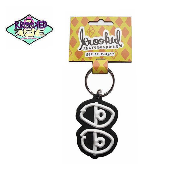 キーホルダー クルキッド アクセサリー KROOKED KEY CHAIN EYE （BLACK）