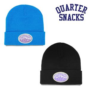 ビーニー メンズ クウォータースナックス QUARTER SNACKS  Mountain Patch Beanie （Blue　Black）｜theitaya