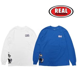 REAL skateboards Hanes L ロンT リアル Tシャツ リアル スケートボード 半袖 Tシャツ ホワイト 鼠 ネズミ スケート