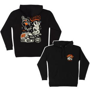 リアル スケートボード フーディー プルオーバー ブラック パーカー