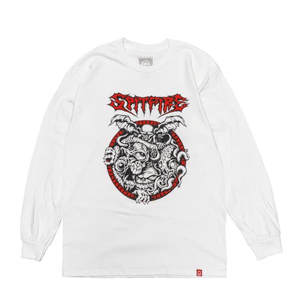 SPITFIRE WHEELS Tシャツ 長袖 スピットファイア 白　DEMON GATE L/S ...