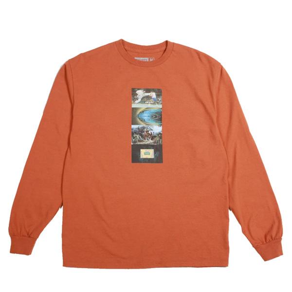 THEORIES Tシャツ 長袖 オレンジ セオリーズ　THEORIES L/S TEE VURTU...