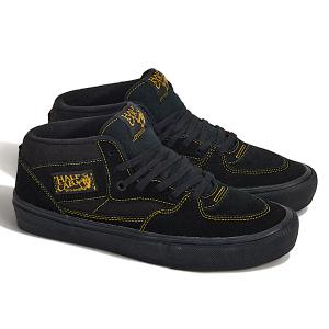 VANS スケートハーフキャブ バンズ スニーカー ブラック　SKATEBOARDING SKATE HALF CAB (BLACK/MUSTERD）VN0A5FCDBLN