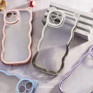 猫耳 ネコ ミミ 推し活 iPhone16 iPhone15 ケース クリア iPhone14 ケース iPhone13 ケース クリアケース iPhone12 ケース 透明 薄型 韓国 かわいい 人気 猫 キ