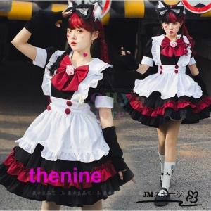 メイド服 衣装 魔女 メイド コスチューム 女王 巫女 仮装 ロングワンピース 5点セット レディース ドレス レース 可愛い パーティー変装｜thekim