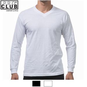 プロクラブ PRO CLUB【コンフォート】長袖VネックTシャツ:116｜thelargestselection