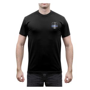 ロスコ シン ブルーライン シールド Tシャツ Rothco Thin Blue Line Shield T-Shirt(SALE)【サイズS〜3XL】｜thelargestselection